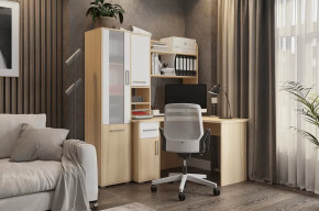 Стол компьютерный Лайт К1 дуб сонома/белый в Лангепасе - langepas.mebel-tymen.ru | фото