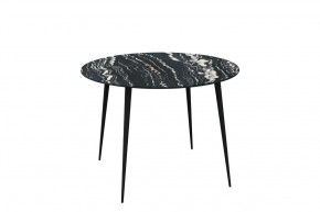 Стол обеденный Прайм Лайт круглый, Луанда/черный в Лангепасе - langepas.mebel-tymen.ru | фото