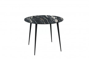 Стол обеденный Прайм Лайт круглый, Луанда/черный в Лангепасе - langepas.mebel-tymen.ru | фото