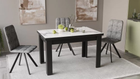 Стол раздвижной «Хьюстон» тип 2 Черный, Белый мрамор в Лангепасе - langepas.mebel-tymen.ru | фото