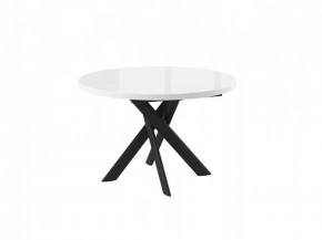 Стол раздвижной RONALDO-120, оптивайт белый/черный в Лангепасе - langepas.mebel-tymen.ru | фото