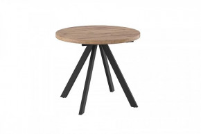 Стол раздвижной RONDO М-90, дуб велингтон/черный в Лангепасе - langepas.mebel-tymen.ru | фото