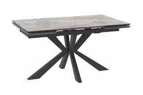 Стол раздвижной Zara-160, stone grey cer/черный в Лангепасе - langepas.mebel-tymen.ru | фото