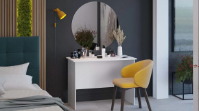 Стол с зеркалом тип 14 (1000) Белый Ясень в Лангепасе - langepas.mebel-tymen.ru | фото