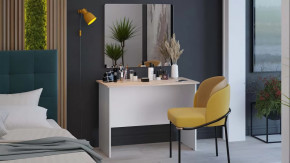 Стол  с зеркалом тип 14 (1000) Дуб Сонома, Белый Ясень в Лангепасе - langepas.mebel-tymen.ru | фото