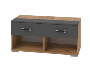 Тумба без подушки Бостон Секция-8 Дуб Вотан/Антрацит в Лангепасе - langepas.mebel-tymen.ru | фото