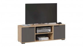 Тумба под ТВ «Хилтон» Исп.2 Дуб Крафт золотой, Графит матовый в Лангепасе - langepas.mebel-tymen.ru | фото