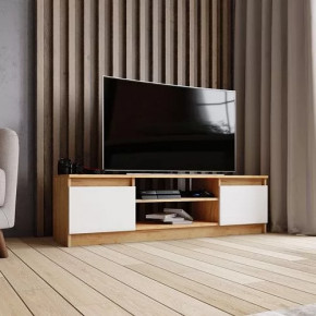 Тумба под ТВ ТВМ-3 (ш1400*г360*в400мм), ЛДСП Дуб крафт золотой /ЛДСП Белый в Лангепасе - langepas.mebel-tymen.ru | фото