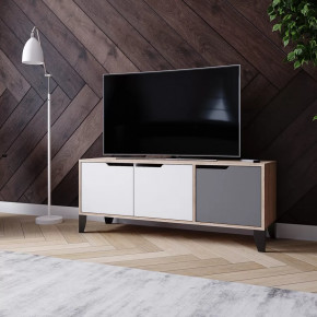 Тумба под ТВ ТВМ-4 Микон ( Дуб сонома/Белый/Графит) в Лангепасе - langepas.mebel-tymen.ru | фото