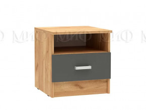 Тумба прикроватная Мартина ЛДСП Графит, Дуб крафт в Лангепасе - langepas.mebel-tymen.ru | фото