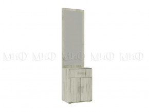 Тумба с зеркалом (600) Ева NEW Дуб Крафт Белый в Лангепасе - langepas.mebel-tymen.ru | фото