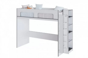 ТЭББИ Кровать-чердак (сп/м 900*2000мм), Белый-Графит серый (ЛАМЕЛИ) в Лангепасе - langepas.mebel-tymen.ru | фото