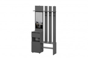 Вешалка с зеркалом графит серый Денвер в Лангепасе - langepas.mebel-tymen.ru | фото