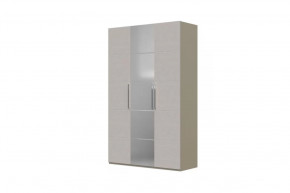 Вива Шкаф распашной ШР-3 1 зеркало Латте/Текстиль в Лангепасе - langepas.mebel-tymen.ru | фото
